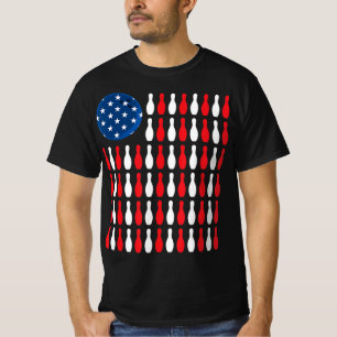 Amerikaanse vlag - Patriottische Bowler & Bowling T-shirt