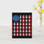 Amerikaanse vlag - Patriottische bowler en bowling Kaart (Gele Bloem)