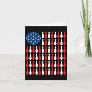 Amerikaanse vlag - Patriottische bowler en bowling Kaart
