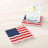 Amerikaanse vlag Patriottische drank Coasters Glazen Onderzetter (Schuin)