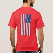 Amerikaanse vlag patriottische echte Klassieke spo T-shirt (Achterkant)