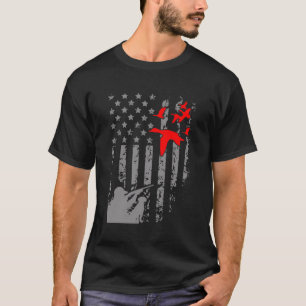 Amerikaanse vlag Patriottische Eendenjacht Watervo T-shirt