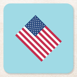 Amerikaanse Vlag Patriottische Feest Papieren Onde Kartonnen Onderzetters