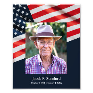 Amerikaanse vlag Patriottische foto Viering van he Afdruk