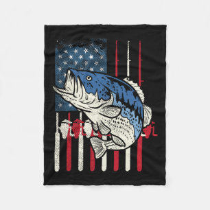 Amerikaanse Vlag Patriottische Gevist Visser Fleece Deken