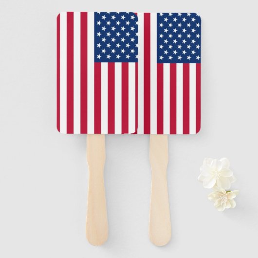 Amerikaanse vlag Patriottische Hand Fans Handwaaier (Voorkant en achterkant)