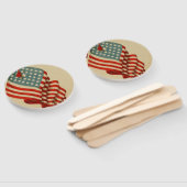 Amerikaanse vlag Patriottische Hand Fans Handwaaier (Niet-gemonteerd)