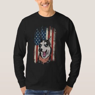 Amerikaanse vlag Patriottische hond van de Amerika T-shirt