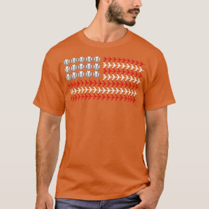 Amerikaanse vlag Patriottische honkbal 10 T-shirt