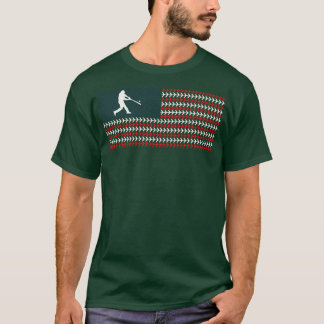 Amerikaanse vlag Patriottische honkbal 2 T-shirt