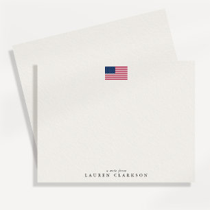 Amerikaanse Vlag Patriottische Ivoren Minimalistis Kaart