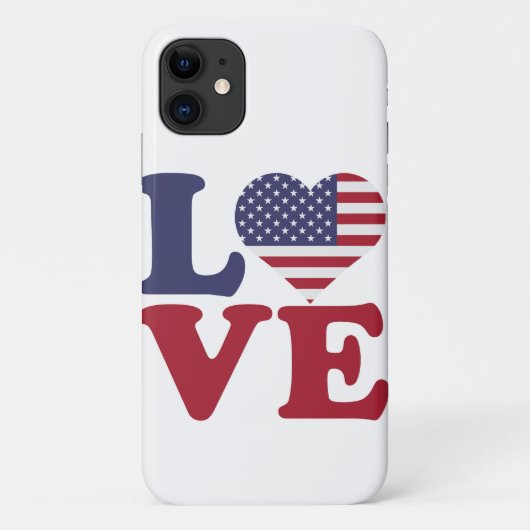 Amerikaanse vlag Patriottische Liefde Case-Mate iPhone Case (Achterkant)