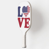 Amerikaanse vlag Patriottische Liefde Pickleball Paddle (Links)