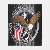 Amerikaanse vlag, patriottische militaire adelaar fleece deken (Voorkant)