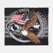 Amerikaanse vlag, patriottische militaire adelaar fleece deken (Voorkant (Horizontaal))