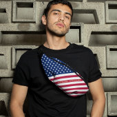 Amerikaanse vlag Patriottische Monogram Taille Cro Heuptasje