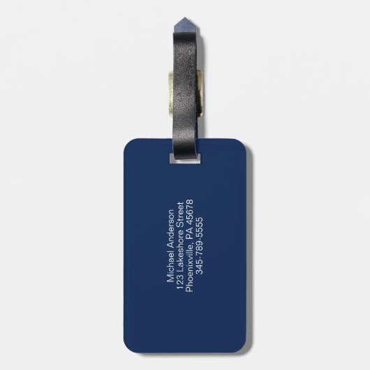 Amerikaanse vlag Patriottische naam Reizen Bagagelabel (Achterkant verticaal)