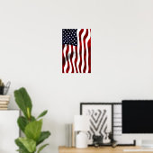 Amerikaanse Vlag Patriottische Onafhankelijkheidsd Poster (Thuiskantoor)