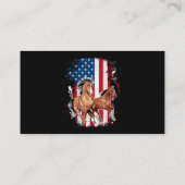 Amerikaanse vlag Patriottische paard Horseback Rid Visitekaartje (Achterkant)