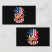 Amerikaanse vlag Patriottische paard Horseback Rid Visitekaartje (Voorkant / Achterkant)