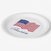 Amerikaanse vlag Patriottische Papier Borden Papieren Bordje (Gekanteld)