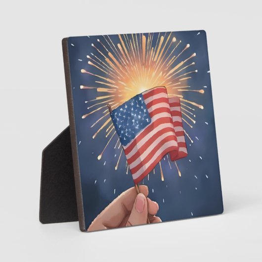 Amerikaanse Vlag Patriottische Partij Fotoplaat (Voorkant)
