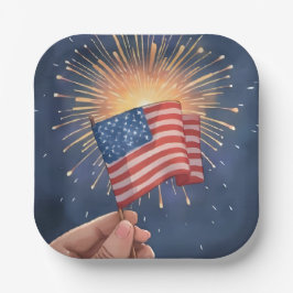 Amerikaanse Vlag Patriottische Partij Papieren Bordje