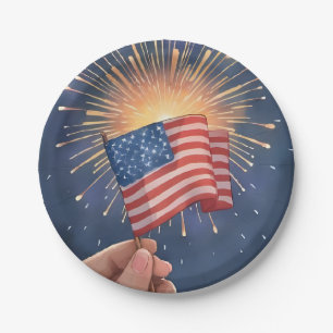Amerikaanse Vlag Patriottische Partij Papieren Bordje