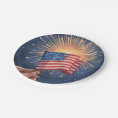 Amerikaanse Vlag Patriottische Partij Papieren Bordje (Gekanteld)
