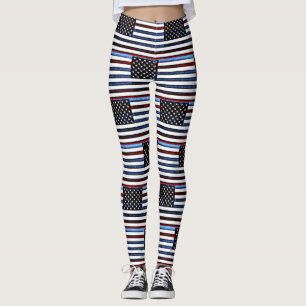 Amerikaanse vlag Patriottische Rood Wit Blauw Legg Leggings