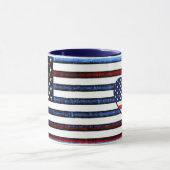 Amerikaanse vlag Patriottische Rood Wit Blauw Mok (Midden)