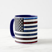 Amerikaanse vlag Patriottische Rood Wit Blauw Mok (Voorkant links)