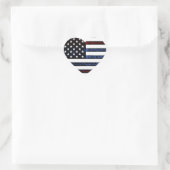 Amerikaanse vlag Patriottische Rood Wit Blauw Stic Hart Sticker (Tas)