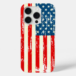 Amerikaanse vlag Patriottische Rood Wit Blauw Verd iPhone 15 Pro Case