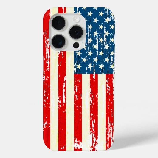 Amerikaanse vlag Patriottische Rood Wit Blauw Verd Case-Mate iPhone Case (Achterkant)