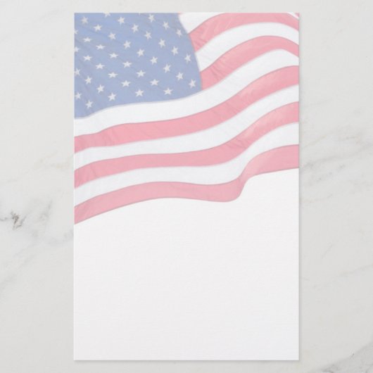 Amerikaanse vlag Patriottische schrijfbenodigdhede Briefpapier (Voorkant)
