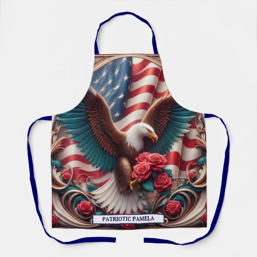 Amerikaanse Vlag Patriottische Steenarend Schort (Voorkant)