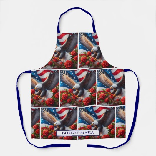 Amerikaanse Vlag Patriottische Steenarend Schort (Voorkant)