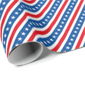 Amerikaanse vlag patriottische sterren en stripes cadeaupapier (Rol Hoek)