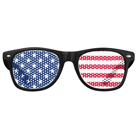 Amerikaanse vlag Patriottische sterren en Stripes  Retro Zonnebril