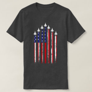 Amerikaanse vlag Patriottische straaljagers T-shirt