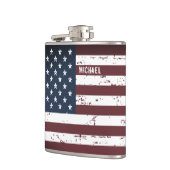 Amerikaanse vlag Patriottische stropen stripes Heupfles (Links)