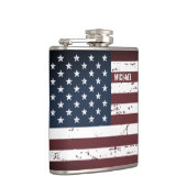 Amerikaanse vlag Patriottische stropen stripes Heupfles (Rechts)