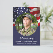 Amerikaanse vlag Patriottische sympathie militair  Bedankkaart (Staand voorkant)