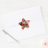 Amerikaanse vlag Patriottische teddybeer Ster Sticker (Envelop)