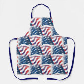 Amerikaanse vlag Patriottische USA Modern Chef Coo Schort (Voorkant)