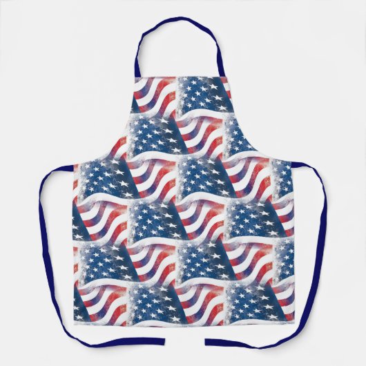 Amerikaanse vlag Patriottische USA Modern Chef Coo Schort (Voorkant)