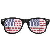 Amerikaanse vlag Patriottische Verenigde Staten Retro Zonnebril (Voorkant)