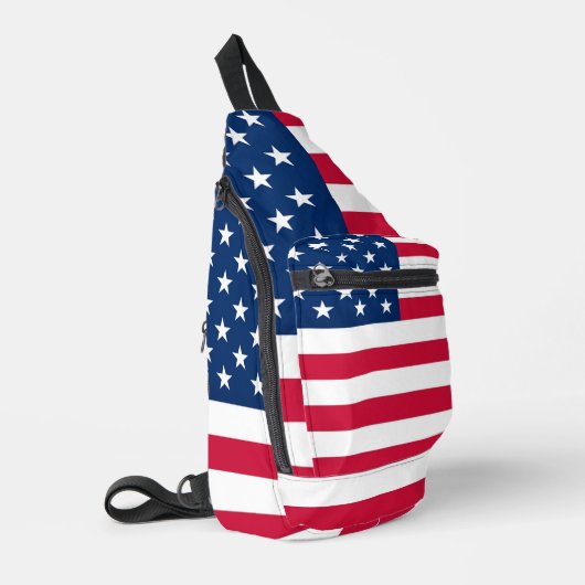Amerikaanse vlag Patriottische Verenigde Staten Sling Bag (Linkerhoek)