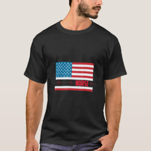 Amerikaanse Vlag Patriottische Verpleegster Week V T-shirt